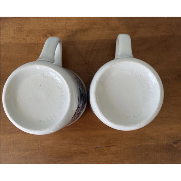 J &G Meakin Blue Nordic Blue Onion Mug Set With Wooden Mug Stand - Picture 7 of 9